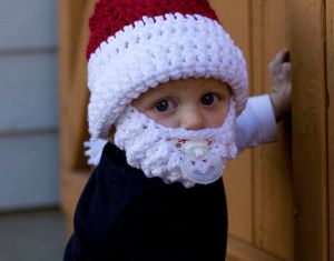Czapka z brodą Święty Mikołaj dla dzieci