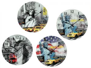 Zegar ścienny New York & London