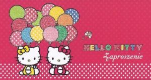 Zaproszenie Hello Kitty 10 sztuk